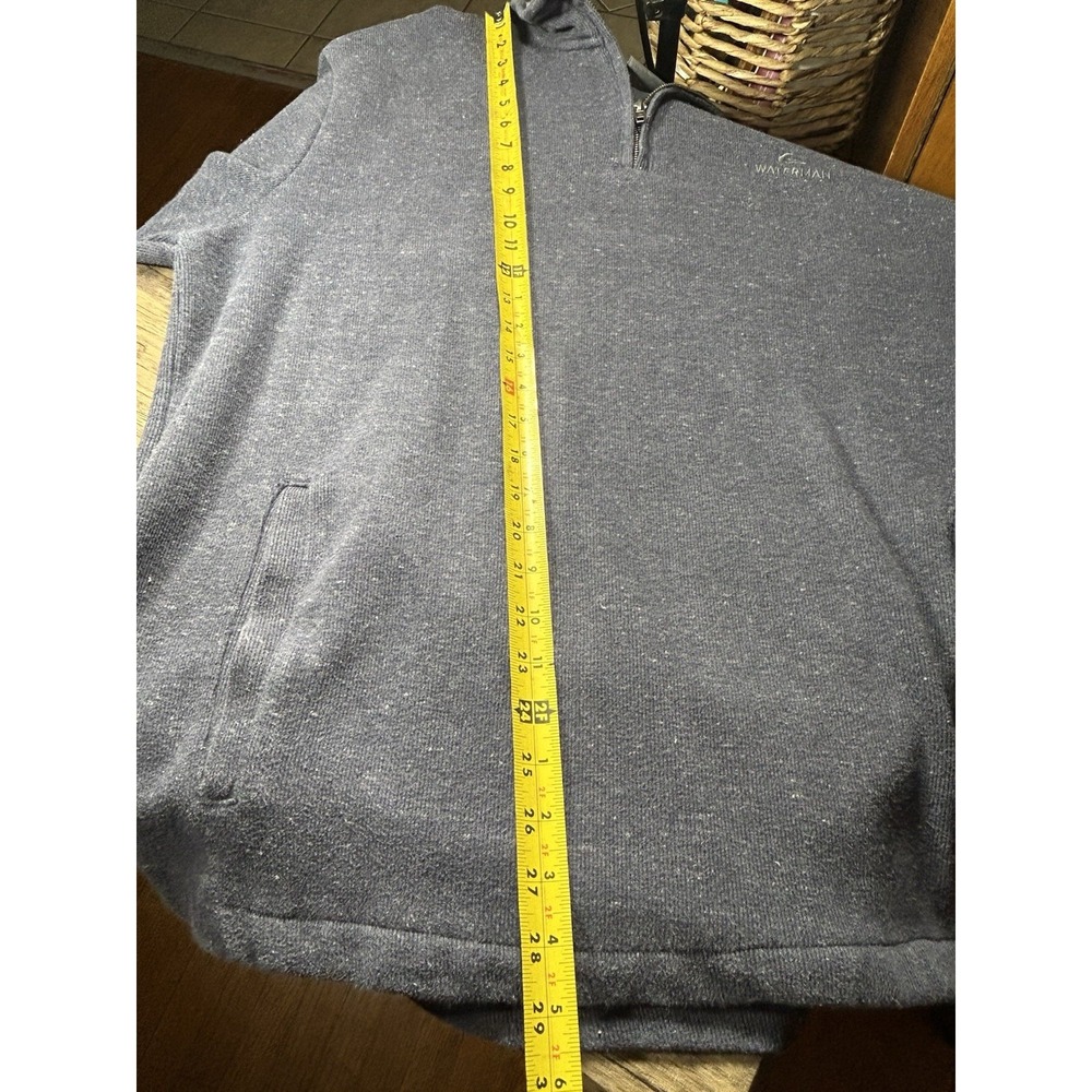 QuikSilver Waterman Collection 1/4 Zip Knit Pullover Men's‎ Size XXL Blue - Picture 10 of 12